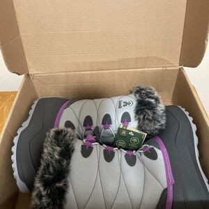 Kamik Snowangel Insulated Waterproof Winter Boot Grey NF4442S GRAY Kids Sz 1 NIB